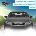 Passenger Right Side Mirror Glass Assembly With Plastic Back Plate Heated Compatible 2007-2012 Toyota Camry