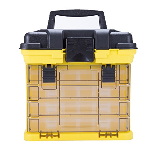 Stalwart 75-sto3182 Parts Crafts Rack Style Tool Box With 4 Organizers Yellow