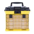 Stalwart 75-sto3182 Parts Crafts Rack Style Tool Box With 4 Organizers Yellow 