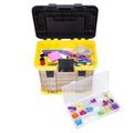 Stalwart 75-sto3182 Parts Crafts Rack Style Tool Box With 4 Organizers Yellow