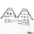 Httmt- Chrome Backrest Sissy Bar Pad Docking Compatible With 97-08 Touring Road King Screamin Eagle P N Tghd-dh003 501-005 T