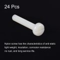 Uxcell M6 X 40mm Nylon Machine Screws Pan Head Slotted Screw Fasteners 24pcs