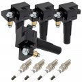 Aintier 4 Ignition Coils Wilth Iridium Spark Plugsfor Subaru Impreza 2 0l003-2005for Saab 9-2x 2 2005 Uf528 5c1477 E1028