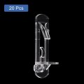 Uxcell Plastic Locking Shelf Pins 20pcs Clear Self-locking Support Pegs Clips Fit 7 9mm Hole 3 4 20mm Thick For Bookcase