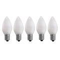 C7 Pure White Opaque Led Bulbs 5 Pack Smooth Lens Replacement 