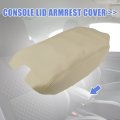 Car Center Console Lid Armrest Seat Box Cover Protector Replacement Microfiber Leather For Ford F150 2009-2014 Beige