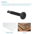 200pcs Hex Socket Self Tapping Screws 12 X 1-1 2 410 Stainless Steel Flat Head Sheet Metal Drilling Black