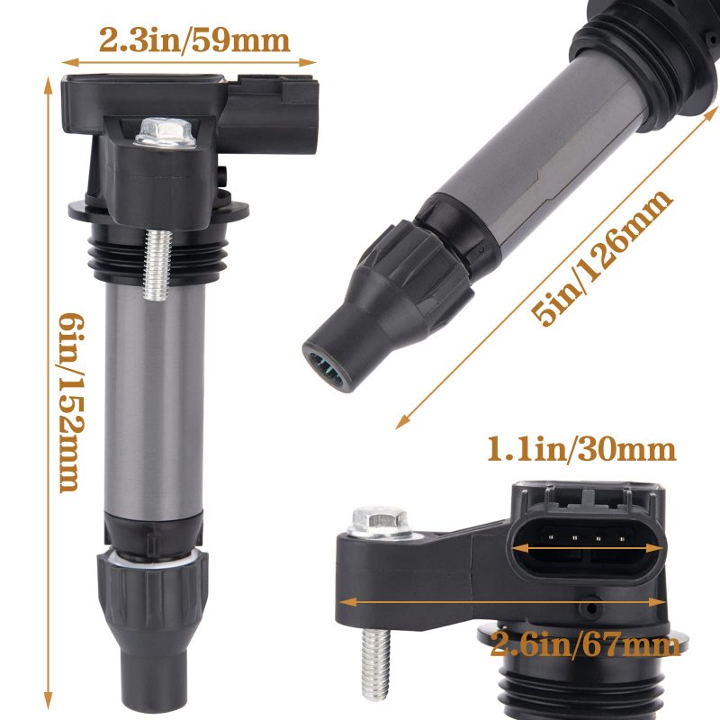 Set Of 6 Ignition Coil Pack For Cadillac Srx Sts Xts Cts Gmc Acadia Buick Enclave Chevy Traverse Camaro V6 2007 2008 2010 2011