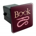 Book Worm With Earthworm Glasses Tow Trailer Hitch Cover Plug Insert
