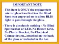 Blind Spot Mirror Glass With Full Size Adhesive For 2022-2025 Hyundai Santa Cruz Tucson Driver Side View Left Lh