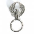 Guardian Bells Eagle Upwings Sunglass Holder Biker Pin Motorcycle Vest Jacket Silver 3inch 