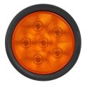 4 Pack In 6 Led Round Trailer Tail Lights Amber Lens And Light Waterproof Clearance Side Marker For Truck Rv Atv Bus 