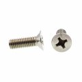 Prime-line Machine Screws Metric Flat Head Phillips Drive M6-1 0 X 18mm Grade A2-70 Stainless Steel 10 Pack