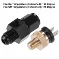 Uxcell 1 Set Auto Engine Temperature Cooling Fan Switch Fitting Adapter 6an 190 F On-175 Off