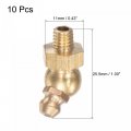 Uxcell Brass 45 Degree Grease Fitting M6 X 1mm Thread Hydraulic Accessories 10pcs