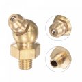 Uxcell Brass 45 Degree Grease Fitting M6 X 1mm Thread Hydraulic Accessories 10pcs