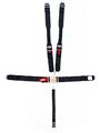 11064-db 5 Point Harness System Black Sfi 16 1 Approved For Stock Cars Imca Modifieds And Dwarf 60 In Lap Belt With Dog Bone 