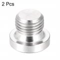 Uxcell Countersunk Plug Internal Hex Head Socket With Flange M10 X 1 Male Stainless Steel Pipe Fitting Thread 2pcs