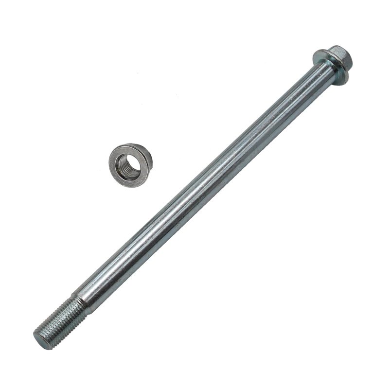 15mm 240mm Front Rear Wheel Axle Spindle For Pit Dirt Bike 110cc 125cc 140cc 150cc 160cc With Lock Nut Silvery Aluminum Alloy