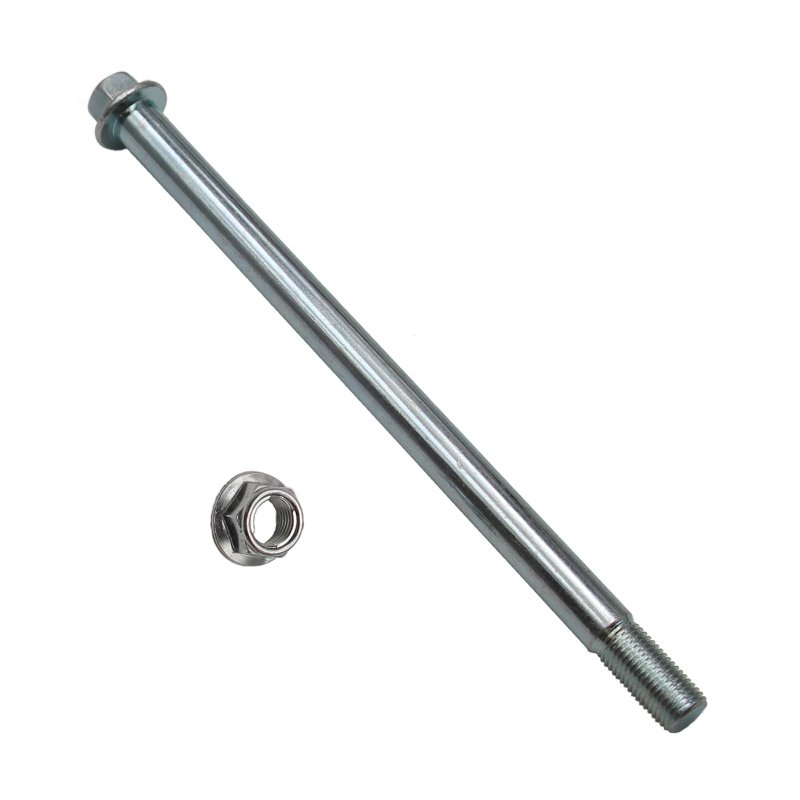 15mm 240mm Front Rear Wheel Axle Spindle For Pit Dirt Bike 110cc 125cc 140cc 150cc 160cc With Lock Nut Silvery Aluminum Alloy