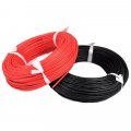 20m Lot Heatproof Soft Silicone Wire Cable 10 Meter Red Black 12awg 14awg 16awg 22awg 24awg For Rc Model Battery Part Size 24 