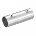 Rail Pipe Fitting 2-way 60mm Length 202 Stainless Steel Straight Connector Brushed For 20mm 0 78 Od Handrail Railing 