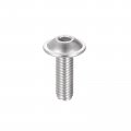 Uxcell Flanged Button Head Socket Cap Screws M5 14mm Hex Drive 304 Stainless Steel Fasteners Bolts Fully Threaded Machine Screw