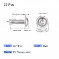 Uxcell Flanged Button Head Socket Cap Screws M5 14mm Hex Drive 304 Stainless Steel Fasteners Bolts Fully Threaded Machine Screw