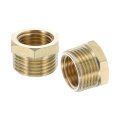 6pcs G3 8 Male X G1 4 Female Brass Reducer Hex Bushing Threaded Pipe Fitting Adapter For Water Gas Oil Pipeline Systems 