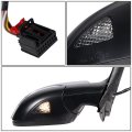 Auto Dynasty Vw1321134 Factory Style Passenger Right Side Mirror Manual Folding Power Adjust Heated Glass Turn Signal Puddle