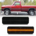 Nslumo Led Front Side Marker Lights Replacement For 1981-1993 Do Dge Ram D150 D250 D350 W250 Pickup Ramcharger Smoke Lens Amber