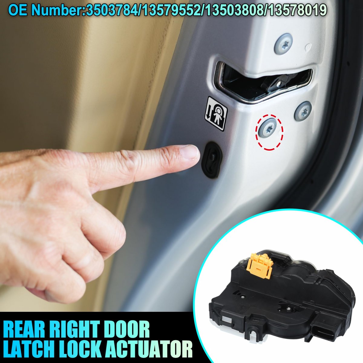 Rear Right Door Latch Lock Actuator Assembly 13503784 13579552 For Chevy Cruze 2011 2014 Equinox 2010 2015 Malibu 2013 Cadillac