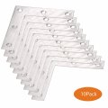 10 Pack Repair Mending Bracket Plate Ulifestar Stainless Steel L Shape Flat Corner Brace For Wood Metal Fixing Joining Support