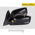 Ocpty Black Left Side Mirror Fit For 2008-2012 Honda Accord Smooth Glass Manual Fold Non-heated