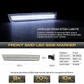 For 2015-2023 Compatible With Dodge Challenger 4-piece Full White Led Front Rear Bumper Fender Corner Side Marker Light Parking