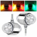 2pcs 17 Led Double Face Dual Revolution Amber Red Turn Signal And Marker To Green Auxiliary Watermelon Lights Clear Lens With 