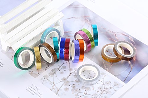 30 Rolls Foil Washi Tape Multi-colored Gold Metallic Masking 8mm X 4m Japanese Paper For Diy Crafts