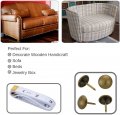 Mromax 30pcs Upholstery Nails Tacks 75 Head Dia Iron Vintage Style Metal Round Thumb Push Pins 0 91 Height For Furniture