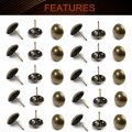 Mromax 30pcs Upholstery Nails Tacks 75 Head Dia Iron Vintage Style Metal Round Thumb Push Pins 0 91 Height For Furniture