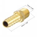 Uxcell Brass Hose Barb Fitting Straight 3 8 Inch X Npt 1 4 Male Thread Pipe Connector For Water Air Fuel Tube 2pcs