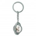 Graphics More Mallard Duck In Flight Keychain Spinning Round Chrome Plated Metal