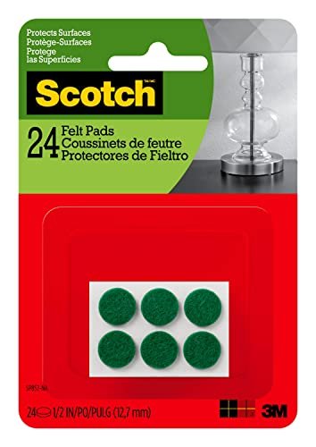 Scotch Sp852-na Felt Pads 0 5 Green 24 Count