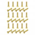 Uxcell Brass Hex Bolts M5x18mm 30pcs Fully Thread Grade 4 8 Solid Hexagon Head Bolt Machine Screws For Machinery