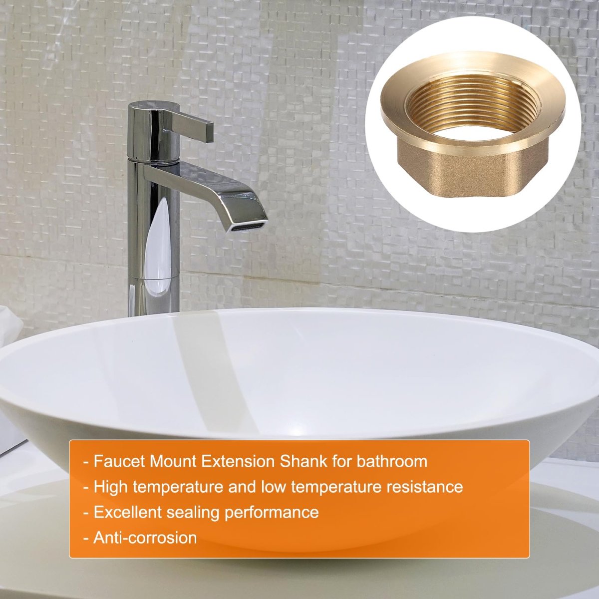 2pcs Faucet Nut Fixed Base Id 1 18 X H 0 67 Copper Fixing Tap Fastener Assembly For Kitchen And Bathroom