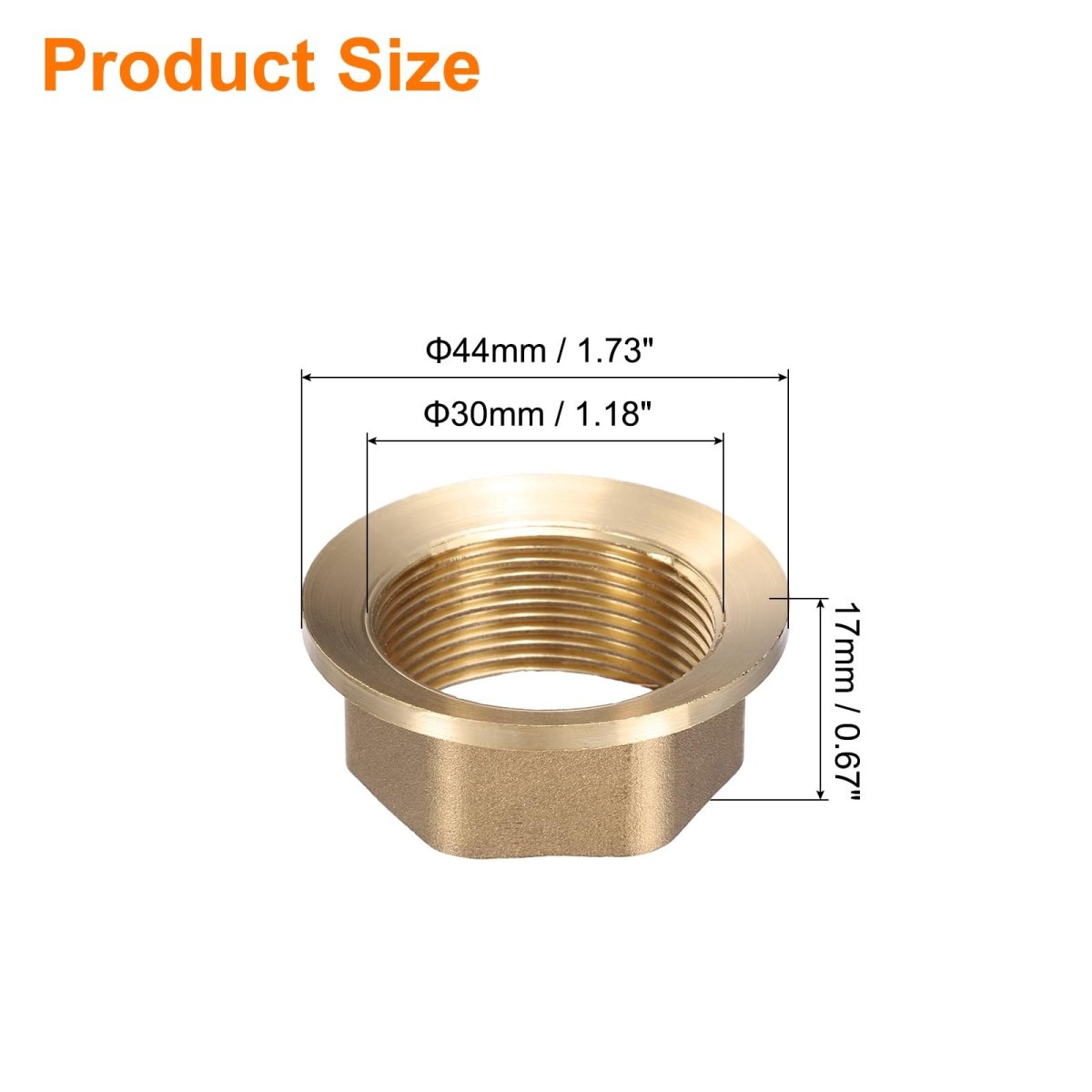 2pcs Faucet Nut Fixed Base Id 1 18 X H 0 67 Copper Fixing Tap Fastener Assembly For Kitchen And Bathroom