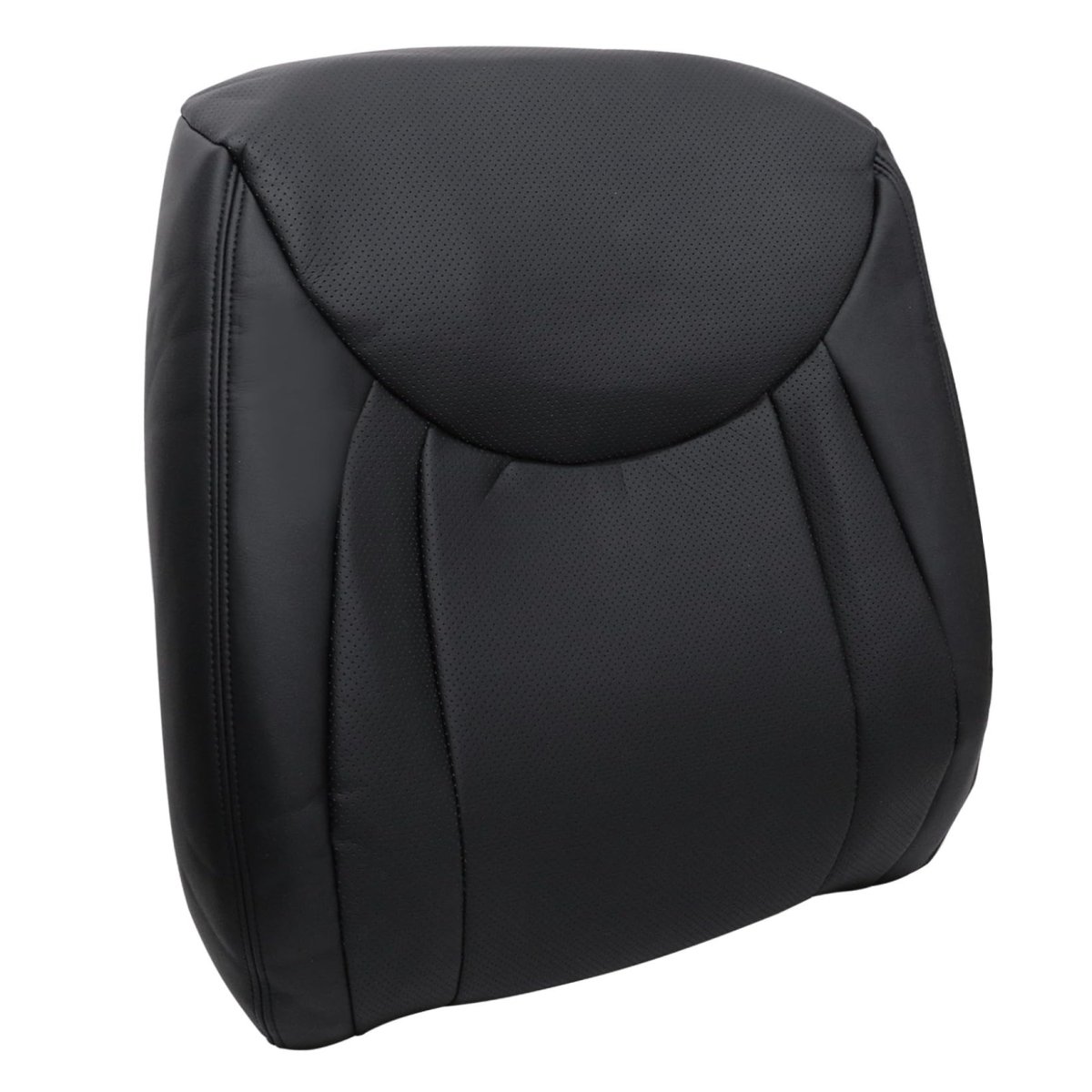 Front Driver Side Top Back Replacement Seat Cover Black Perforated Microfiber Leather For Lexus Ls430 2001 2002 2003 2004 2005