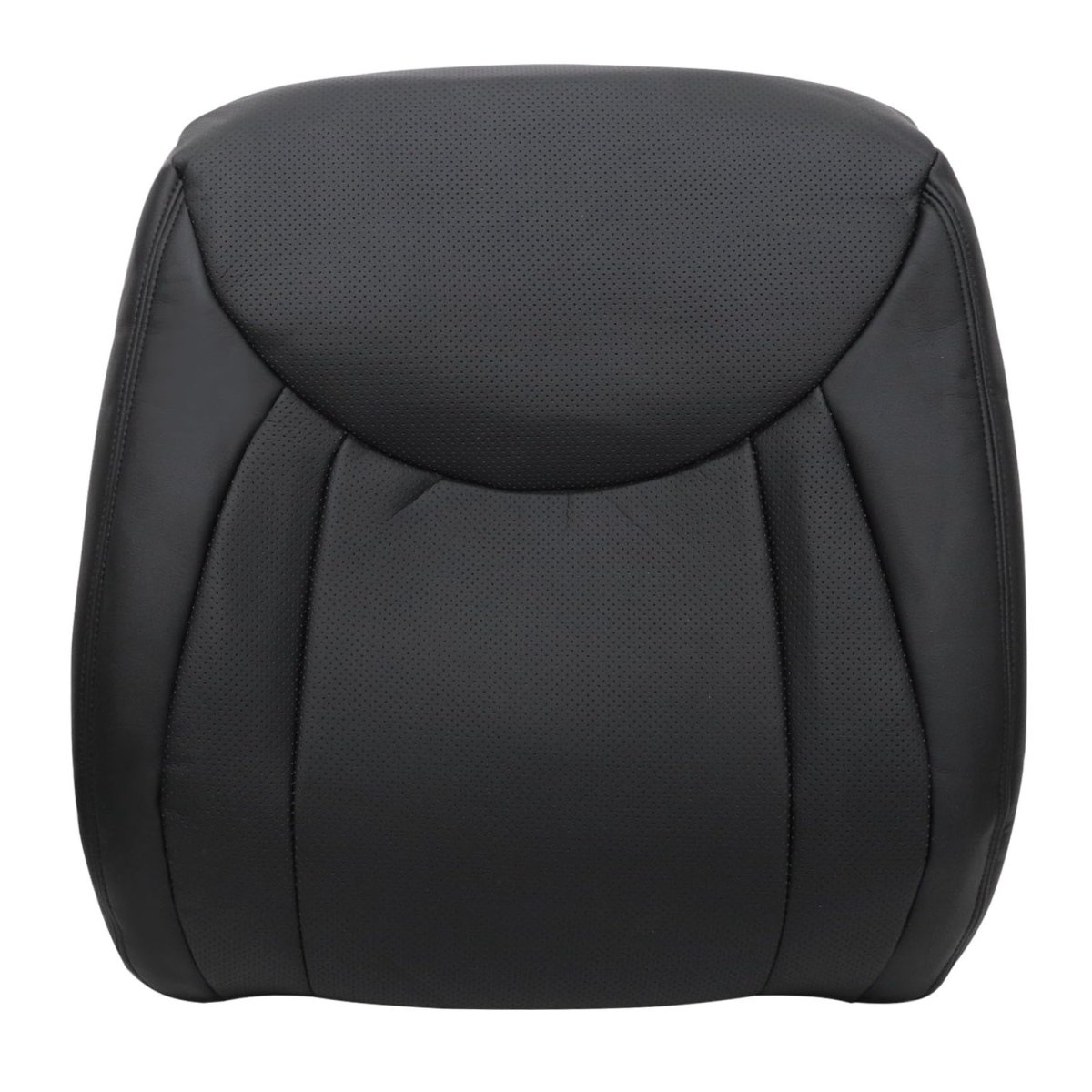 Front Driver Side Top Back Replacement Seat Cover Black Perforated Microfiber Leather For Lexus Ls430 2001 2002 2003 2004 2005
