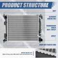 Dpi 13415 Factory Style 1-row Cooling Radiator Compatible With Veloster 1 6l Turbo At 13-17 Aluminum Core