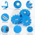 Tallew 12 Pack Led Road Flares Emergency Lights Roadside 9 Flash Modes Warning Car Safety Beacon Magnet Hook Flashing Disc