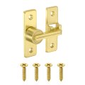 1pcs Barn Door Lock 180 Degree Flip For Double Hinged Sliding Doors Zinc Alloy Security Latch With Screws Garden Bathroom 